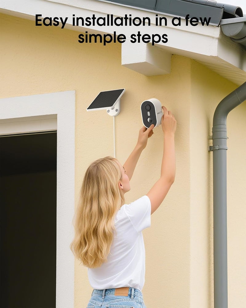 ARCCTV Security Camera Wireless Outdoor, 4MP Recharge Battery Powered WiFi Camera with Solar Panel, Motion Detection, Color Night Vision, 2-Way-Audio, 2.4G/5G Dual Band WiFi - Image 4